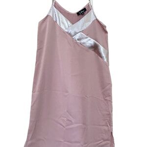 Blush Pink Satin Midi Slip Dress Size Medium